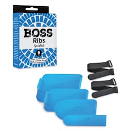 Speedball Boss Ribs Clay Centering Kit - Set of 6, Blue contents and packaging
