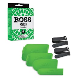 Speedball Boss Ribs Clay Centering Kit - Set of 6, Green contents and packaging