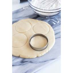 Fox Run Stainless Steel Cookie Cutter - Circle, 2.5" cutting dough