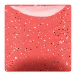 Mayco Speckled Stroke & Coat Glaze - Speckled Cutie Pie Coral, Pint fired to cone 06 oxidation