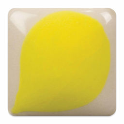 Duncan E-Z Stroke Translucent Underglaze - Neon Yellow fired to cone 10 reduction