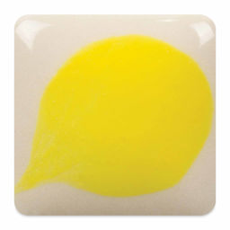 Duncan E-Z Stroke Translucent Underglaze - Neon Yellow fired to cone 6 oxidation