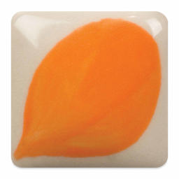Duncan E-Z Stroke Translucent Underglaze - Poppy Orange fired to cone 10 reduction