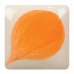 Duncan E-Z Stroke Translucent Underglaze - Poppy Orange fired to cone 6 oxidation