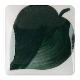 Duncan E-Z Stroke Translucent Underglaze - Royal Blue Green fired to cone 06 oxidation