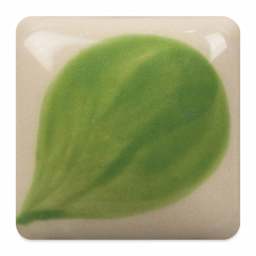 Duncan E-Z Stroke Translucent Underglaze - Leaf Green fired to cone 10 reduction