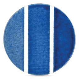 Speedball Studio Plus Glaze - Cerulean, 16 oz one, two and three coat comparison