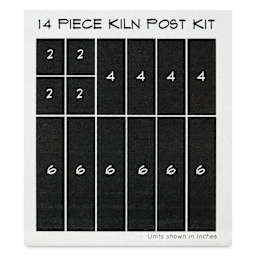 The Ceramic Shop Kiln Post Kit - Set of 14, 1.5" Posts showing contents