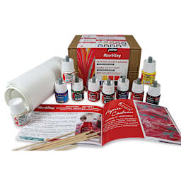 Pebeo Marbling Paint Set - Collection Case, Set of 10, Assorted Colors, 45 ml, Bottle (Set contents)
