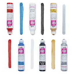 Tulip Fabric Paint Daubers - Set of 6, Assorted Colors (Paint daubers with swatches)