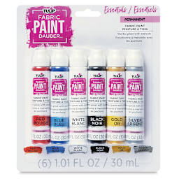 Tulip Fabric Paint Daubers - Set of 6, Assorted Colors (Front of packaging)