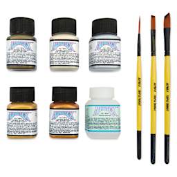 Alpha6 AlphaFlex Textile and Leather Sneaker Paint Pack - Metallic, Set of 6