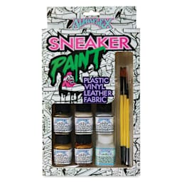 Alpha6 AlphaFlex Textile and Leather Sneaker Paint Pack - Metallic, Set of 6 - front of packaging
