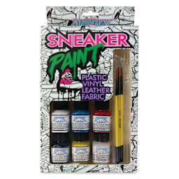 Alpha6 AlphaFlex Textile and Leather Sneaker Paint Pack - Primary Colors, Set of 6 - front of packaging