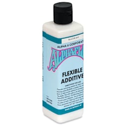Alpha6 AlphaFlex Leather and Textile Flexible Additive front of packaging, angled view