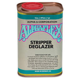 Alpha6 AlphaFlex Leather and Fabric Stripper Deglazer front of packaging