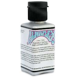 Alpha6 AlphaFlex Textile and Leather Paint - Metallic Silver, 74 ml, Bottle