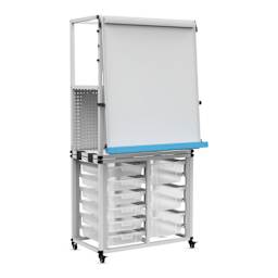Luxor Modular Teacher Easel with Storage - front, angled view