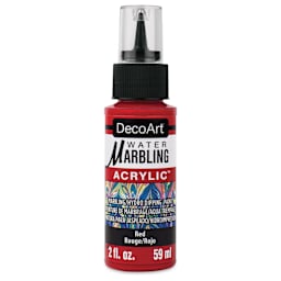 DecoArt Water Marbling Acrylic Paint - Red, 2 oz