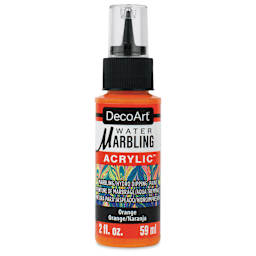 DecoArt Water Marbling Acrylic Paint - Orange, 2 oz
