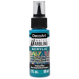 DecoArt Water Marbling Acrylic Paint - Tropical Blue, 2 oz