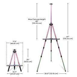 artPOP! Iridescent Tripod Floor Easel, dimensions