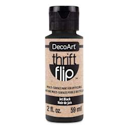 DecoArt Thrift Flip Multi-Surface Paint - Jet Black, 2 oz