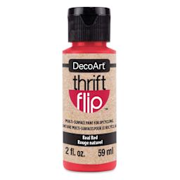 DecoArt Thrift Flip Multi-Surface Paint - Real Red, 2 oz