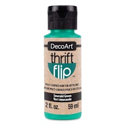 DecoArt Thrift Flip Multi-Surface Paint - Emerald Green, 2 oz