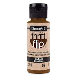 DecoArt Thrift Flip Multi-Surface Paint - Rich Brown, 2 oz