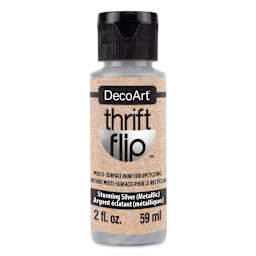 DecoArt Thrift Flip Multi-Surface Paint - Stunning Silver Metallic, 2 oz