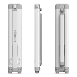 KraftGeek Easel - White,  three different sides of easel folded down