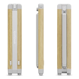 KraftGeek Easel - Oak, three different side of folded down easel