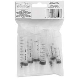 Enkay Multi-Purpose Syringes - Small, Set of 8, Assorted Sizes - back of packaging
