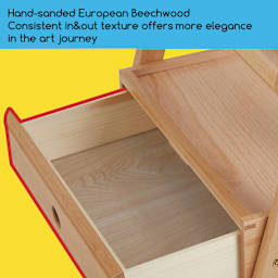 Meeden H-Frame Floor Easel with Storage - Hand-sanded European Beechwood