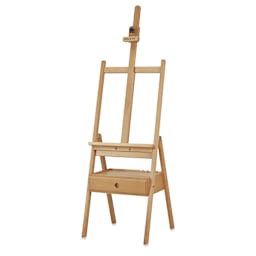 Meeden H-Frame Floor Easel with Storage - 17” W x 17” D, 60" - 75" H