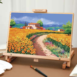 Meeden H-Frame Tabletop Easel - in use
