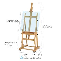 Meeden XL Heavy Duty Easel - Dimensions