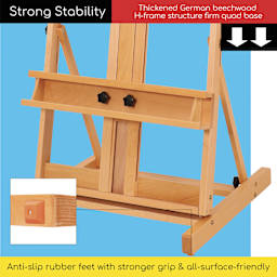 Meeden Classic Heavy Duty H-Frame Easel - 22” W x 24” D, 53" - 91" H - strong stability