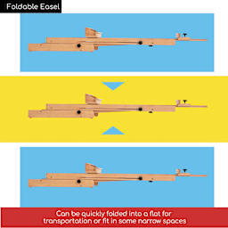 Meeden Classic Heavy Duty H-Frame Easel - 22” W x 24” D, 53" - 91" H - foldable easel