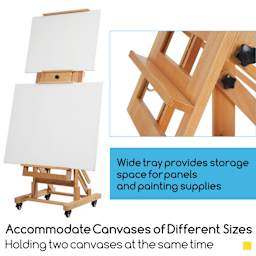 Meeden Deluxe Heavy-Duty Multi-Function Easel - 56" – 118” H - accomodates canvas of different sizes