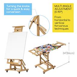 Meeden Deluxe Heavy-Duty Multi-Function Easel - 56" – 118” H - multi-angle adjustment