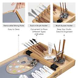 Meeden Deluxe Storage Cart - top of cart features (materials not included)