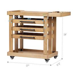 Meeden Deluxe Storage Cart - dimensions