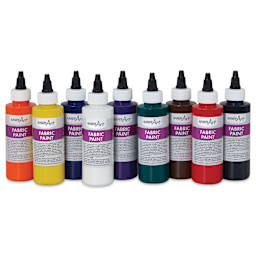 Handy Art Fabric Paint - Primary Set of 9, 4 oz