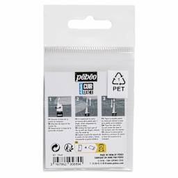 Pebeo Setacolor Leather Paint Marker Replacement Tips - Pkg of 3 back of packaging