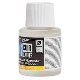 Pebeo Setacolor Leather Preparer & Deglazer - 110 ml Bottle showing right side of bottle