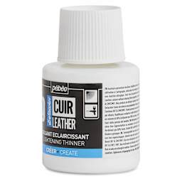 Pebeo Setacolor Leather Lightening Thinner Medium - 110 ml Bottle showing right side of bottle