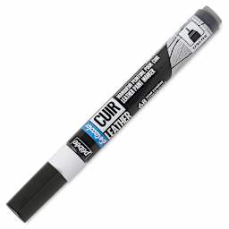 Pebeo Setacolor Leather Paint Marker - Extreme Black with cap on