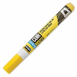 Pebeo Setacolor Leather Paint Marker - Vivid Yellow with cap on